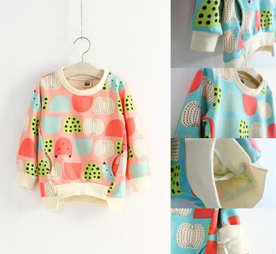 2015春季新款韩版童装 西瓜图案薄款棉套头长袖T恤